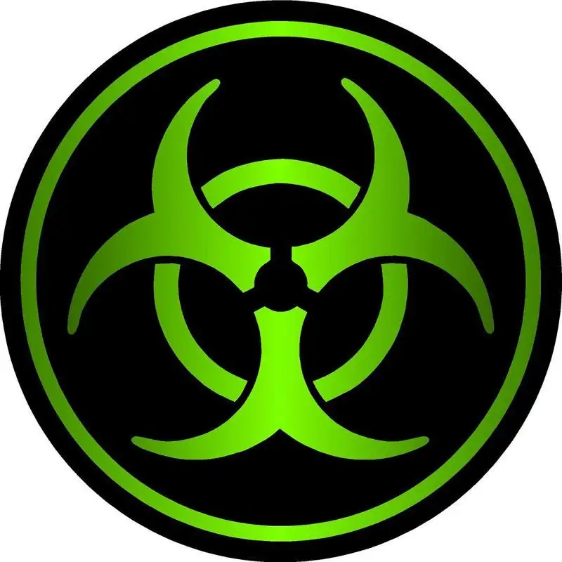 RuleMyLife 8x8cm ZOMBIE Bio Hazard Decal Retro-reflective Car Stickers Bike Motorcycle Car-styling C1-8079