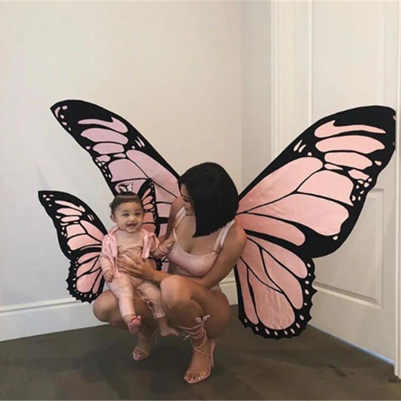 Parent-Child Butterfly Wings Cosplay Costume Mom Baby Girls Butterfly Dress-up Halloween Party Clothes