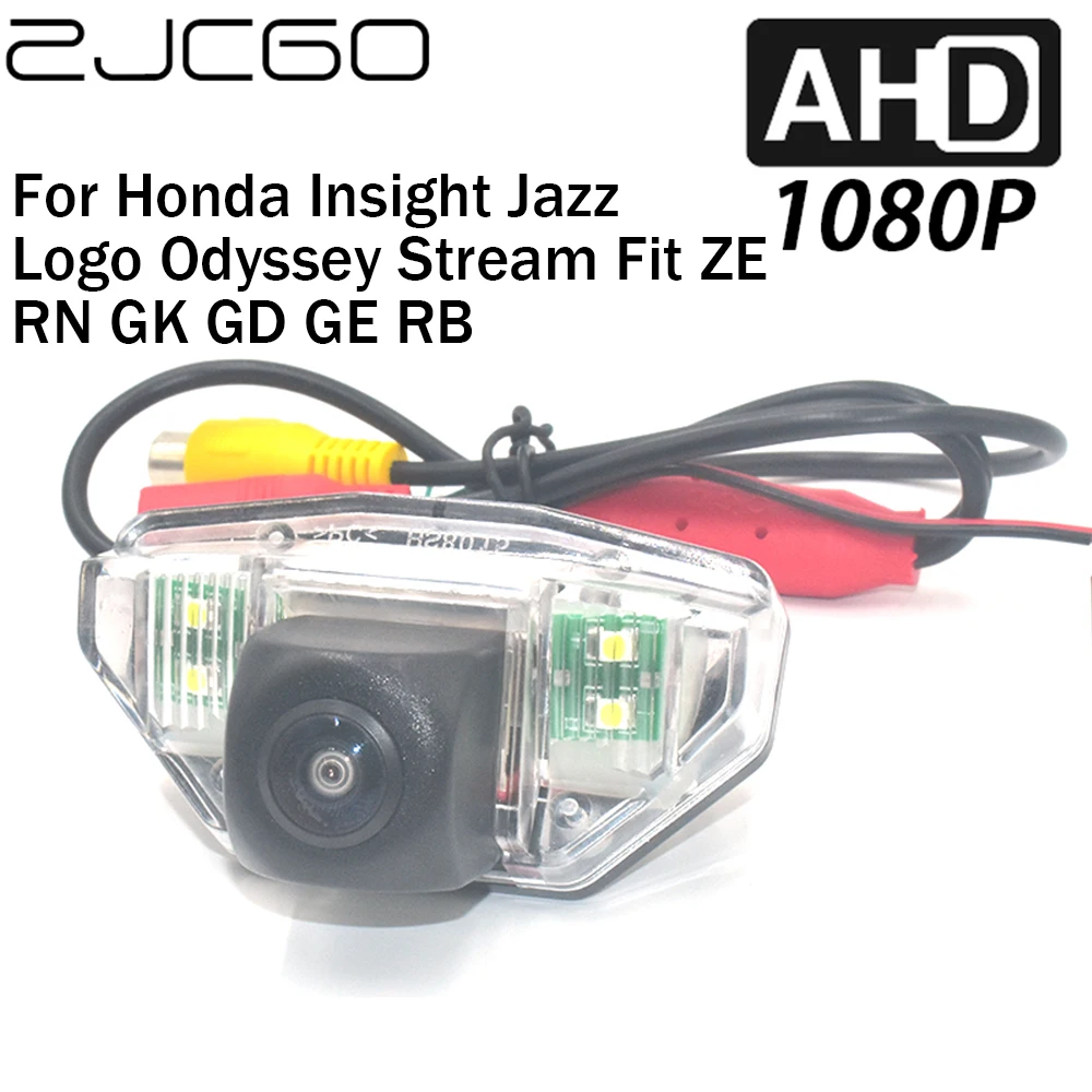 

ZJCGO Car Rear View Reverse Backup Parking AHD 1080P Camera for Honda Insight Jazz Logo Odyssey Stream Fit ZE RN GK GD GE RB