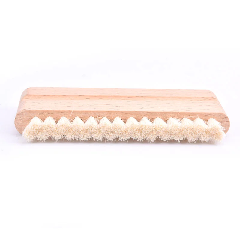 LP Vinyl Record Cleaning Brush Anti-static Goat Hair Wood Handle Brush Cleaner for Cd Player Turntable