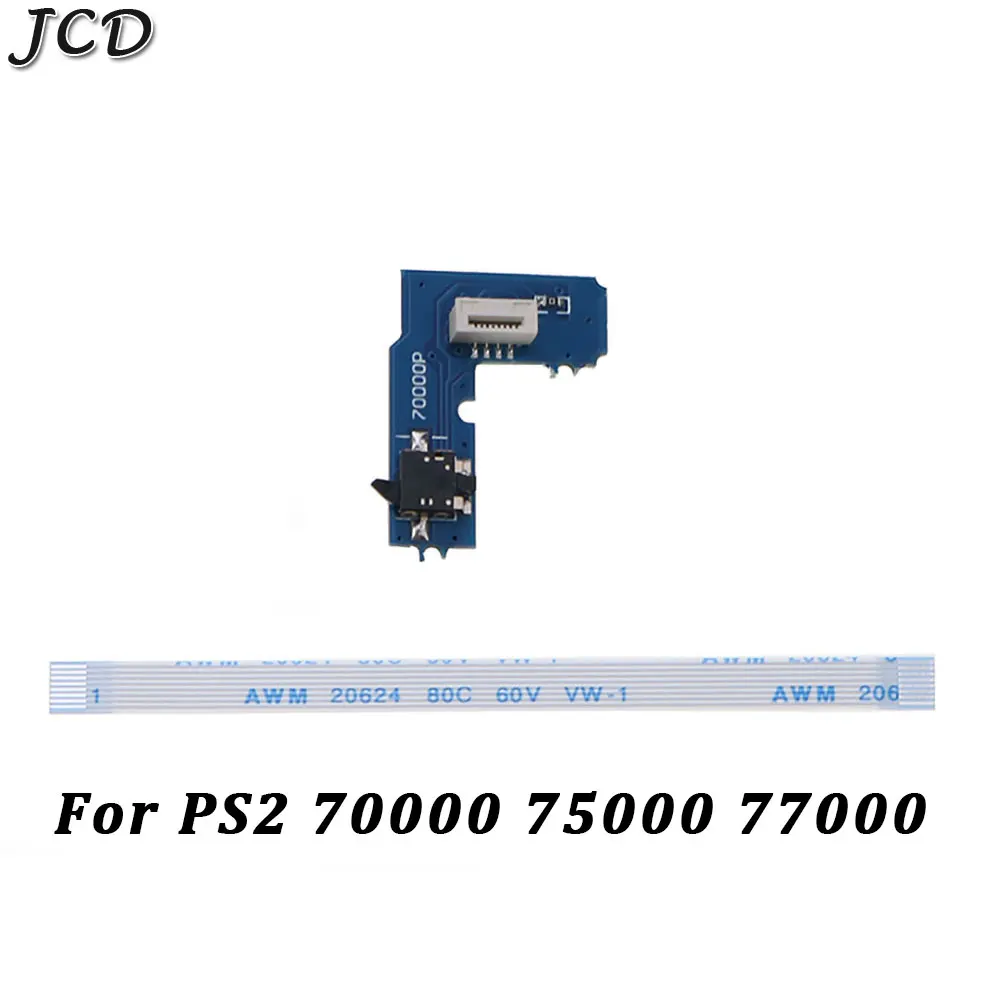 JCD Power on off Reset Switch board with 8pin flex Ribbon Cable for Sony PS2 SCPH 70000 75000 77000  90000