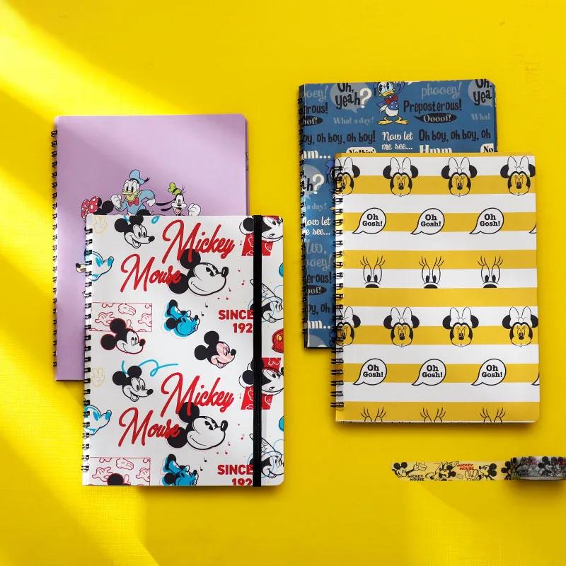 128-page Disney Mickey cartoon coil notebook with loose-leaf notepad personality writing office fashion school supplies gifts