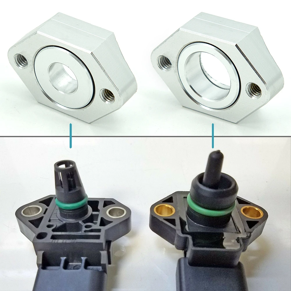 1 SZTUK ALUMINIOWY ADAPTER CZUJNIKA MAPY DO VW AUDI 1.8T ZESTAW KOŁNIERZOWY GOLF GTI BEETLE JETTA A4 ZESTAW RUR