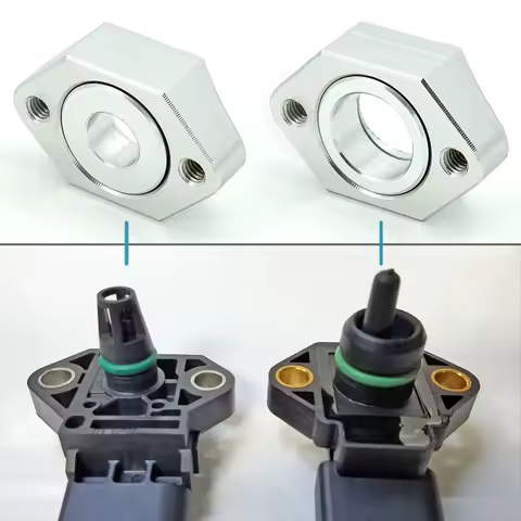 1PCS ALUMINUM MAP SENSOR ADAPTER FOR VW AUDI 1.8T FLANGE KIT GOLF GTI BEETLE JETTA A4 PIPING KIT