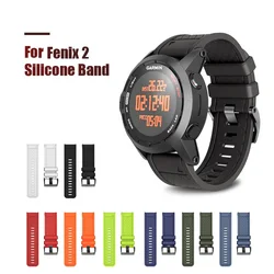 ANBEST 26mm Width Watch Strap for Fenix 2 Band Soft Silicone Watchband for Fenix 2 1 Bracelet with 2 Screwdrives