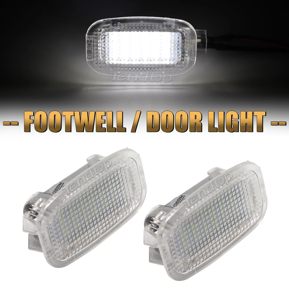 2pcs LED Car Door Footwell Trunk  Lamp Glove Box Light Interior Lighting  For Benz W169 W204 W212 W221 W216 R230 W463 X164