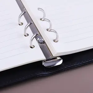 A5 바인더 PU 가죽 6- 링 노트북 바인더 커버 A5 필러 용지, 리필 가능한 A5 개인 플래너 바인더 마그네틱 10 최고의 판매 a5 링 폴더 - №2