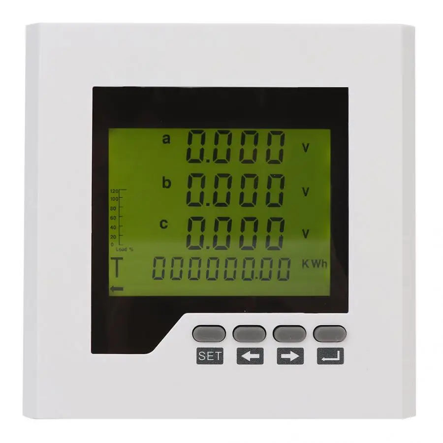 Medidor de potencia profesional LCD Original, probador de pantalla Digital multifunción trifásico, medidor de energía eléctrica, AC220V
