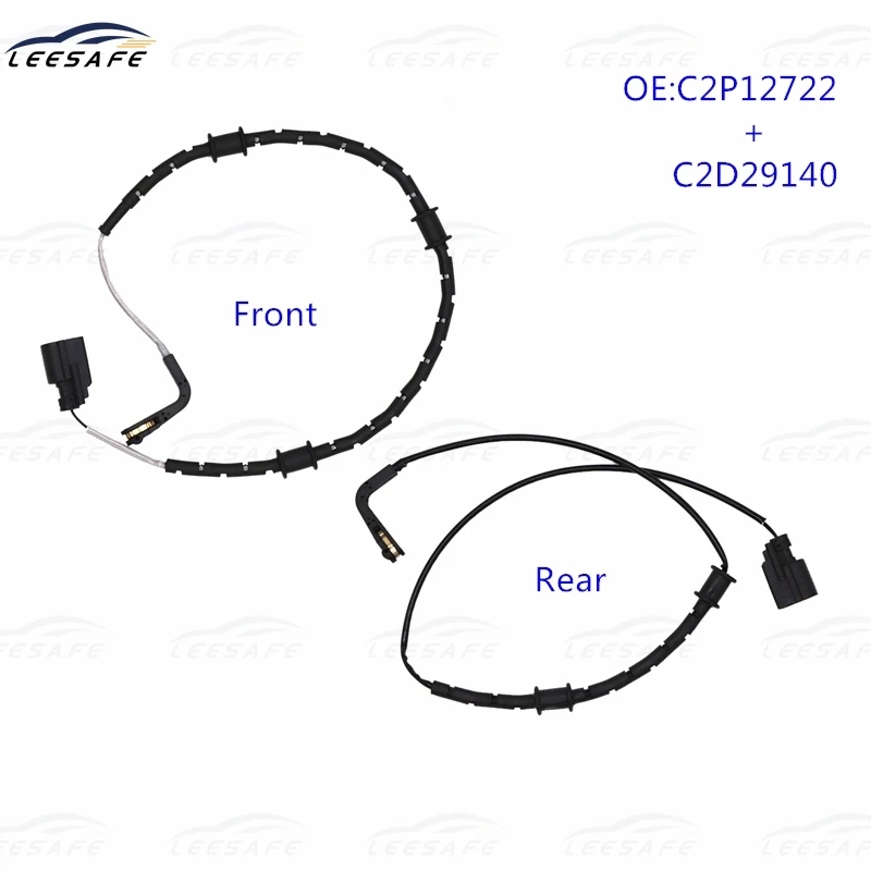 Front+Rear Axle Brake Pad Wear Sensor C2P12722 + C2D29140 for JAGUAR F-TYPE X152 Car Brake Pad Wear Warning Wire Replacement