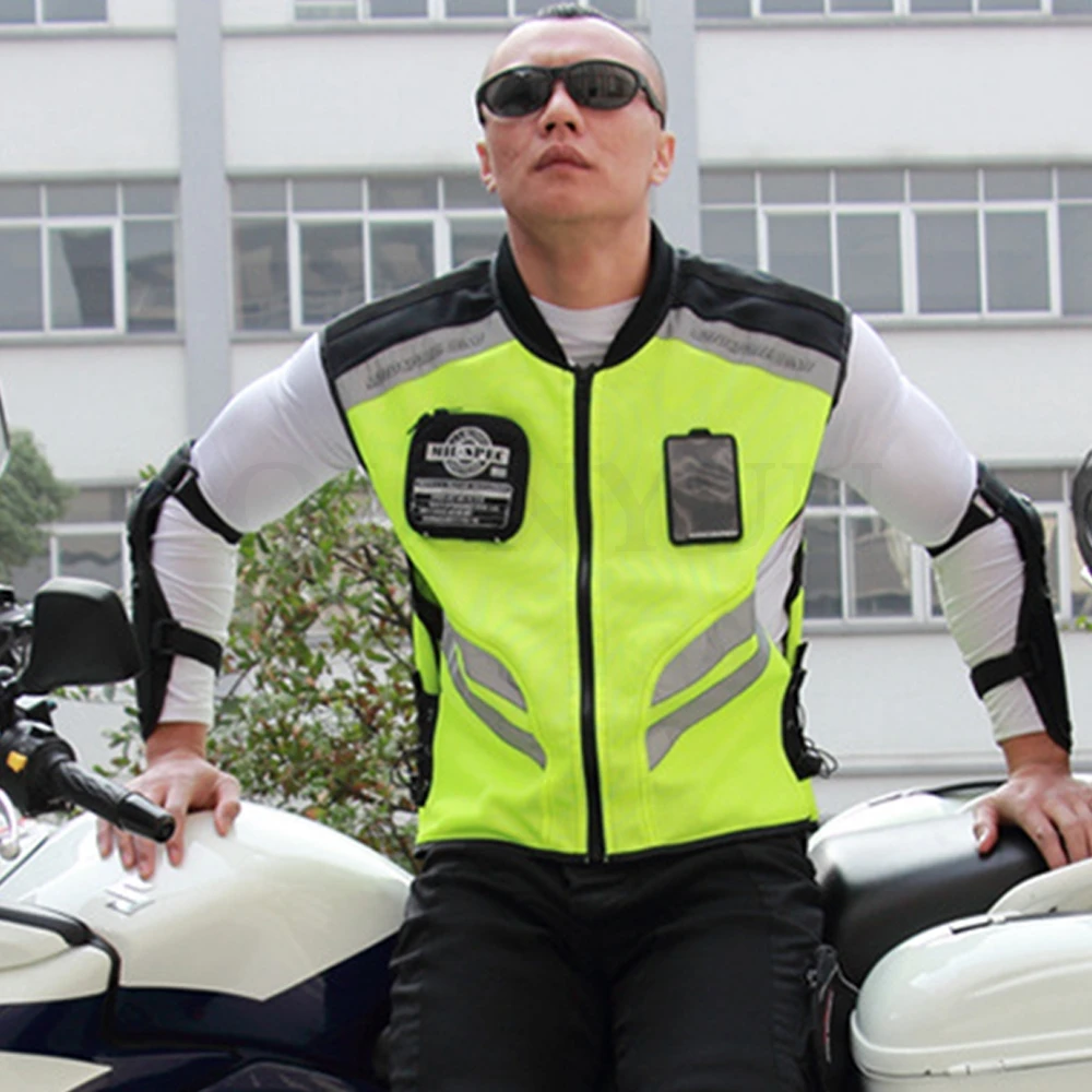 Moto Reflective Vest Jacket Motorcycle Safty Waistcoat Warning Clothing High Visibility Vest Team Uniform Off-Road Racing Vest