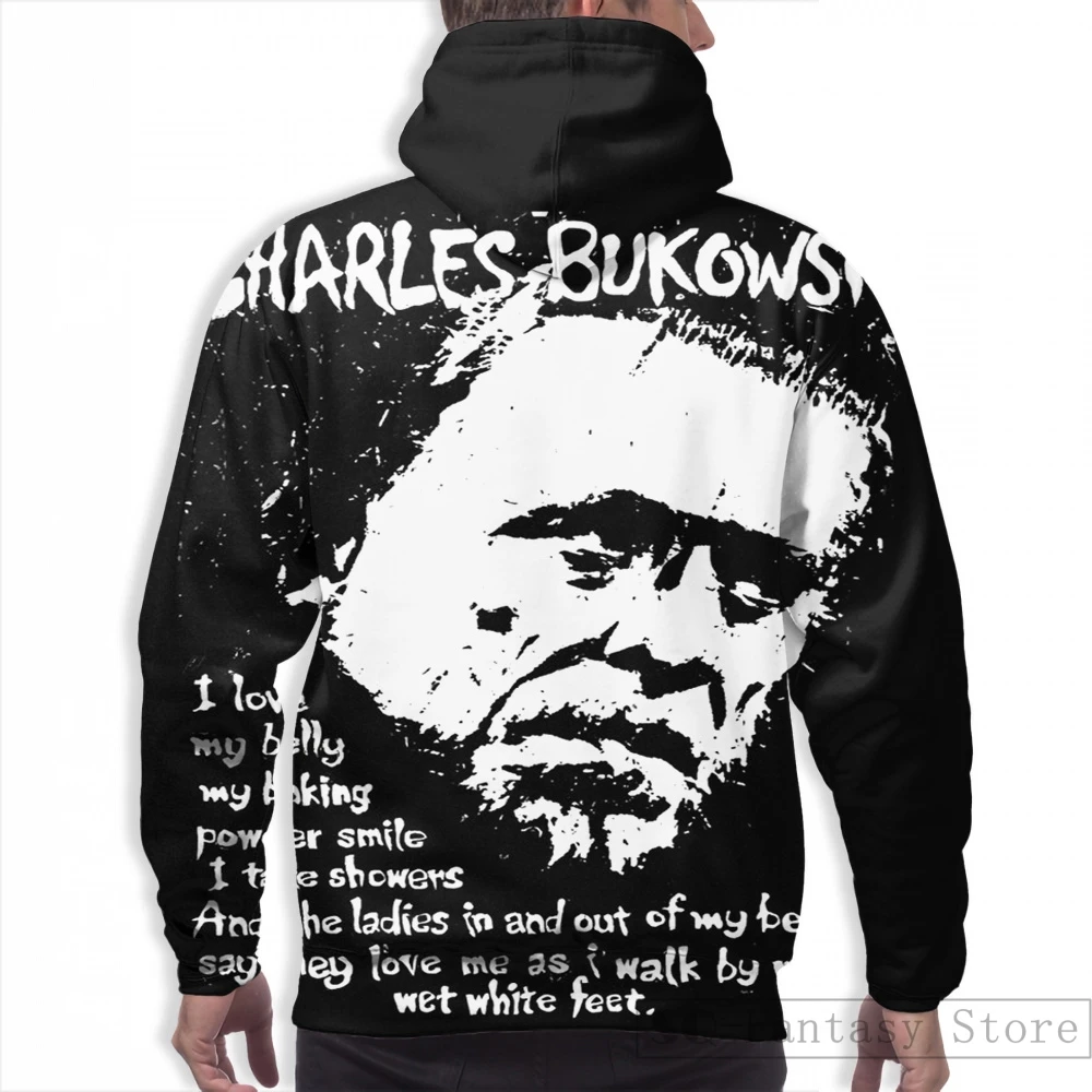 Mens Hoodies Sweatshirt for women funny Charles Bukowski print Casual hoodie Streatwear