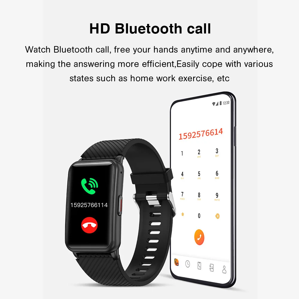 H9-6 الرياضة الموسيقى ساعة ذكية الرجال 1 جرام الذاكرة TWS سماعة وظيفة اللمس الكامل جهاز تعقب للياقة البدنية بلوتوث دعوة Smartwatch للنساء