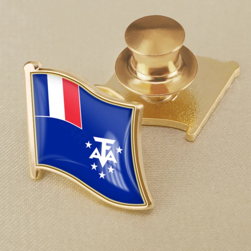 French Southern and Antarctic Lands of France Flag Brooch Badges Lapel Pins