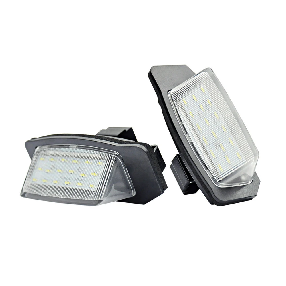 2Pcs White LED License Plate Light Number Plate Lamp For Mitsubishi Eclipse 1 2 3 4 Eclipse Cross Outlander Lancer Sportback
