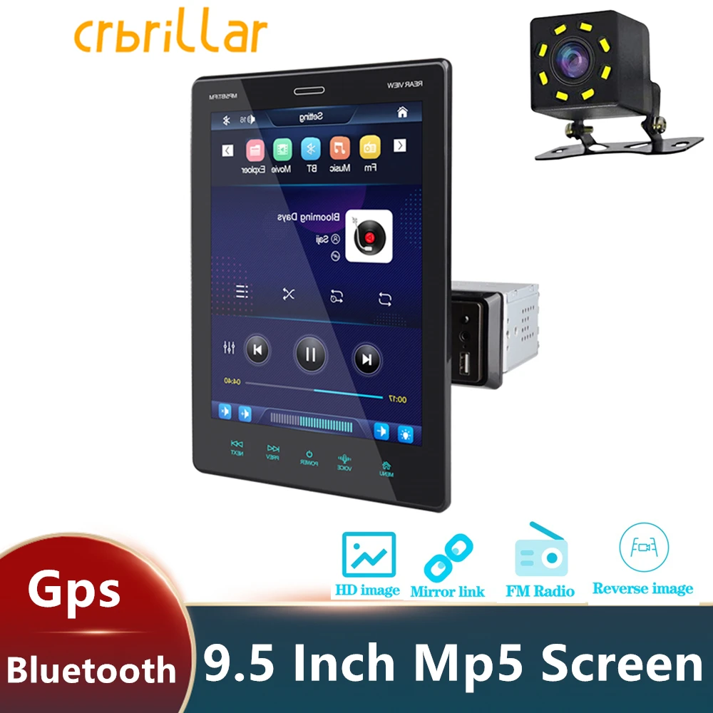 

Universal 2 Din Car Stereo Radio 9.5" Vertical Screen Car MP5 Video Multimedia Player Bluetooth FM Autoradio