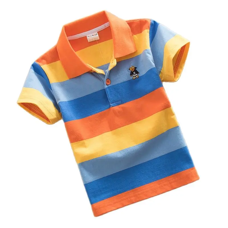 Teenagers Children T-shirt 2022 Summer Boys Girls Short Sleeve Tops Sport Polo Shirt Kids School Costume Children 3-15 Years