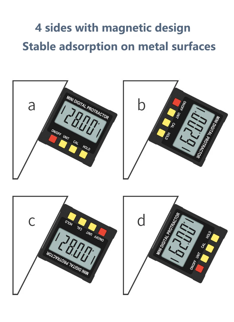 New 3 In 1 360° Electronic Digital Level Box Protractor Magnetic Base Angle Finder Bubble Backlight Angle Ruler Measuring Tools
