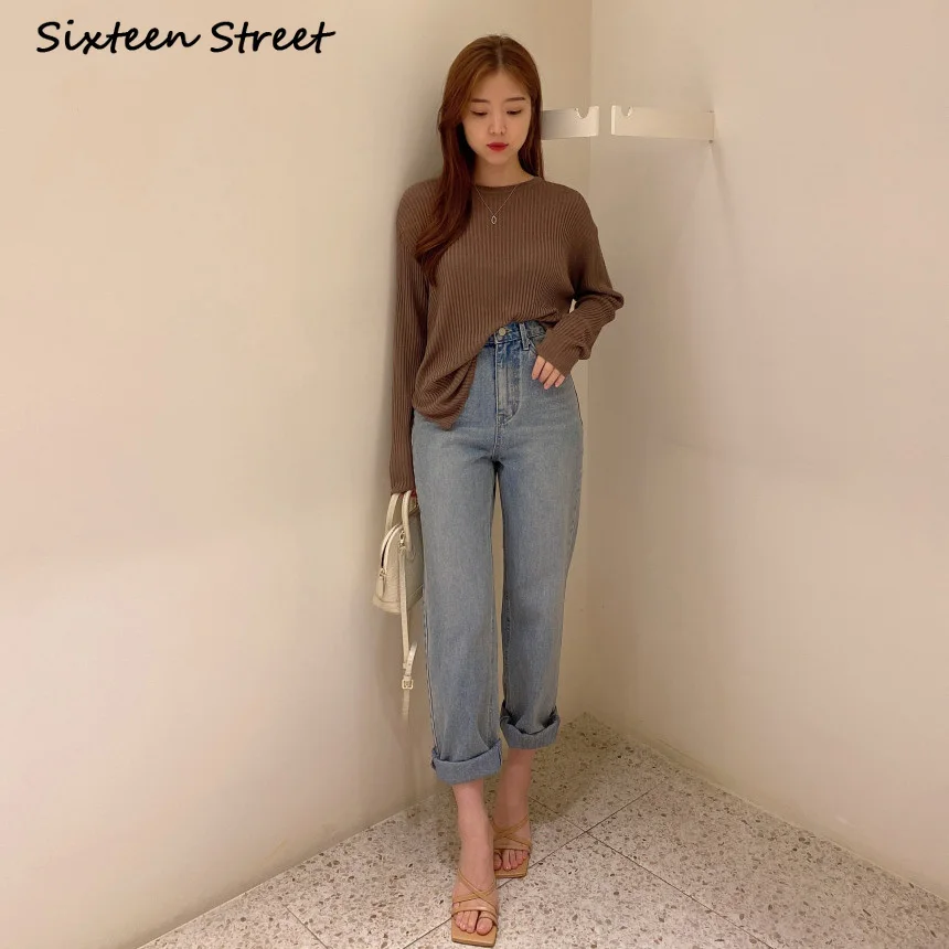 

Jeans Ladies High Waist Denim Female Women High Waist Pants Y2K Aesthetic Baggy Trousers Chic Korean Fashion Harajuku Style 2021