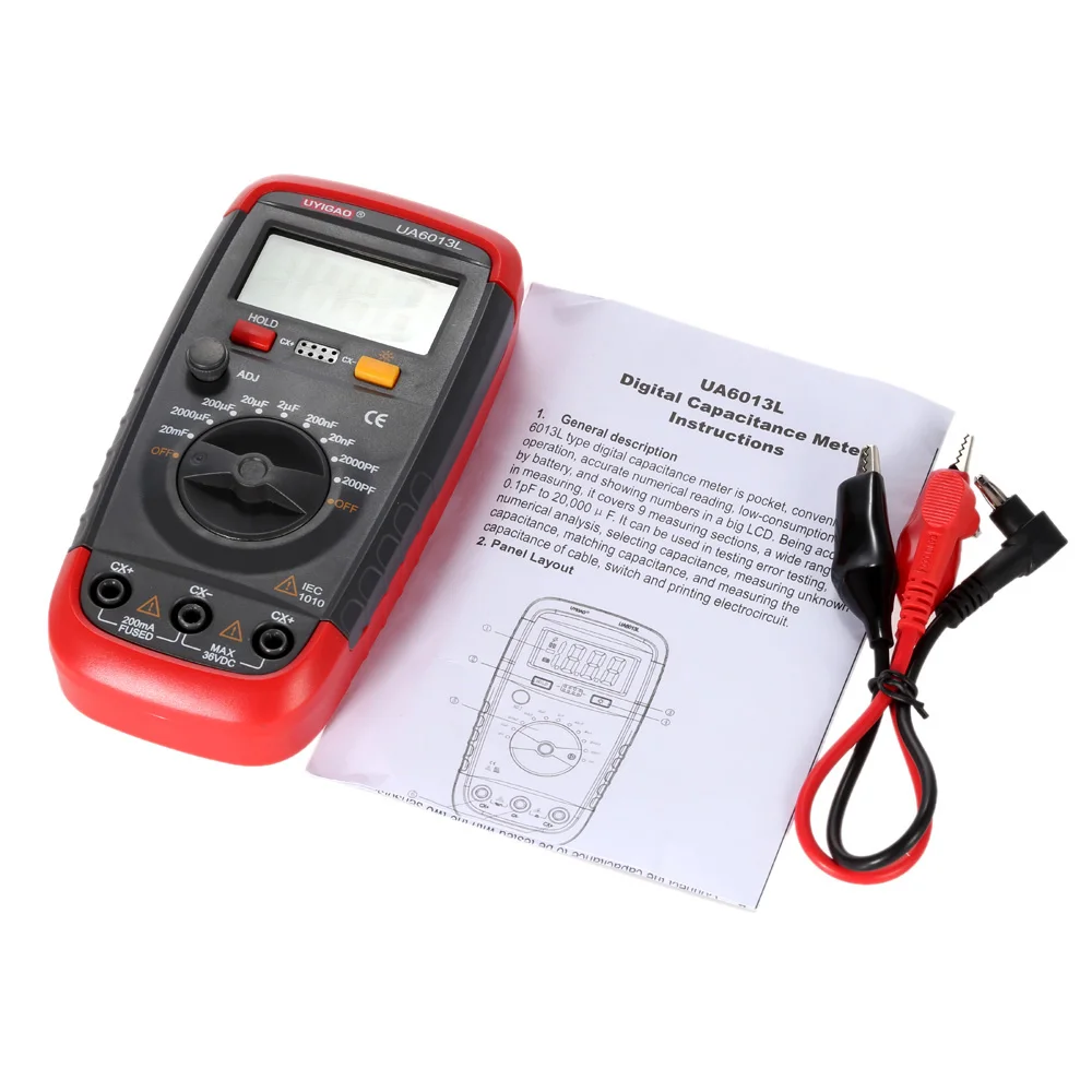 YIGAO UA6013L Professional Capacitance Meter Digital LCD Capacitor Tester Electronic Diagnostic Tool