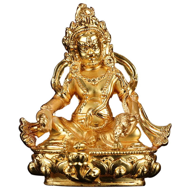 

Yellow God of Wealth Zhanbala Buddha Tantra Alloy Bodhisattva Decoration 2 Inch