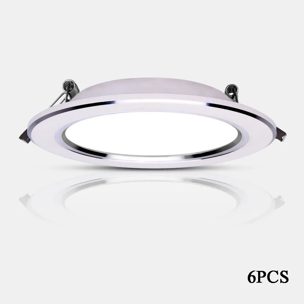 6PCS Ultra Bright Round LED Downlight 3W 5W 7W 9W 12W 15W 18W Aluminum Ceiling Recessed Spot Lamp Warm White Daylight 110V 220V