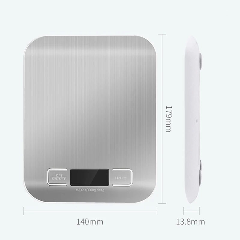 Escala 5kg da cozinha de digitas 10kg/1g de aço inoxidável usb/bateria que carrega o steelyard eletrônico do alimento para cozinhar o cozimento pesando