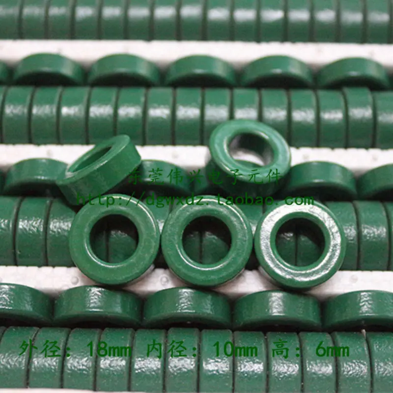 Green Ferrite Magnetic Ring 18*10*6 Anti-interference Magnetic Ring Filter Magnetic Ring Winding Inductance Common Mode Core