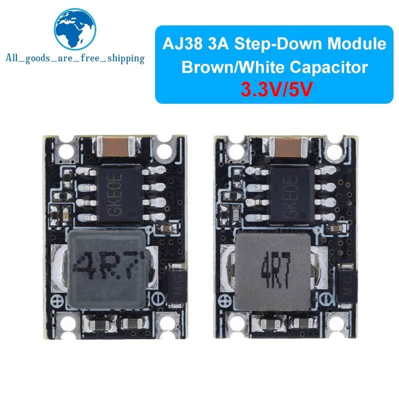 TZT 3A Mini DC-DC Buck Step Down Converter Board Module 5V-30V to 3.3V 5V DC DC Voltage Regulator PCB Board Power Buck Module