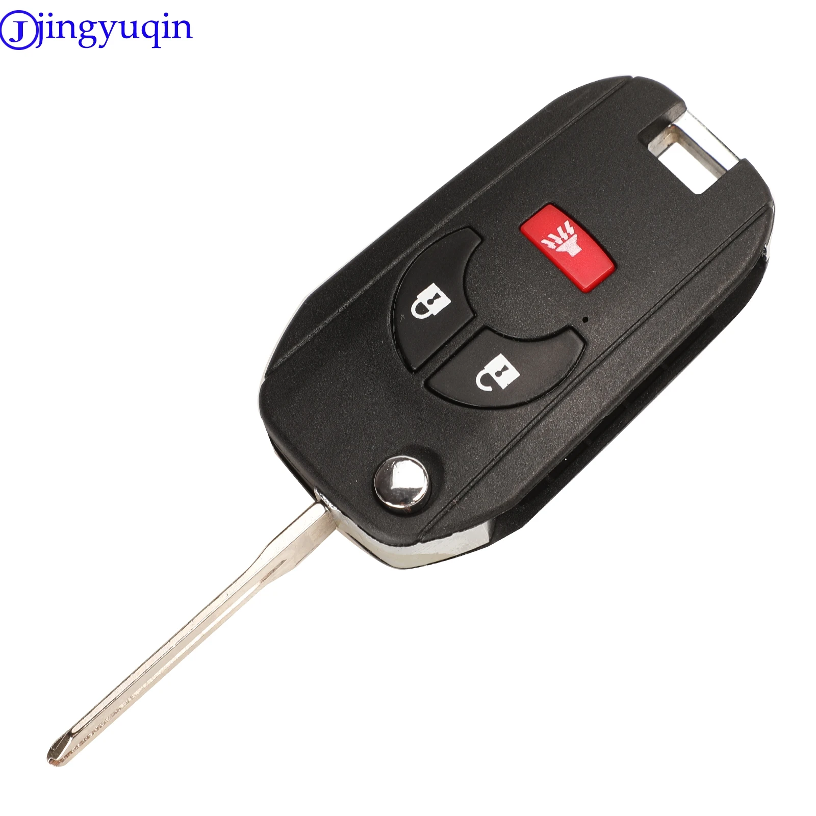 jingyuqin 2/3/4 Buttons For Nissan Altima Maxima Sentra Versa Uncut Blank Remote Flip Folding Car Key Shell Case Fob