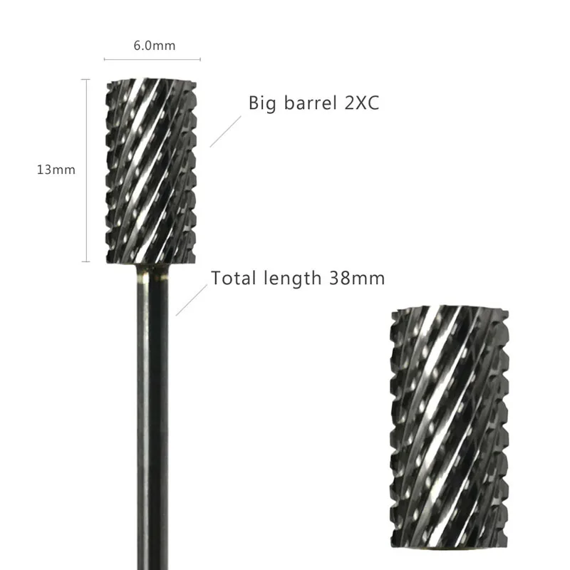 HYTOOS Barrel Nagel Bohrer Bits 3/32 "Hartmetall Nagel Bit Rotary Maniküre Schneider Nägel Zubehör Gel Entfernung Fräser werkzeug