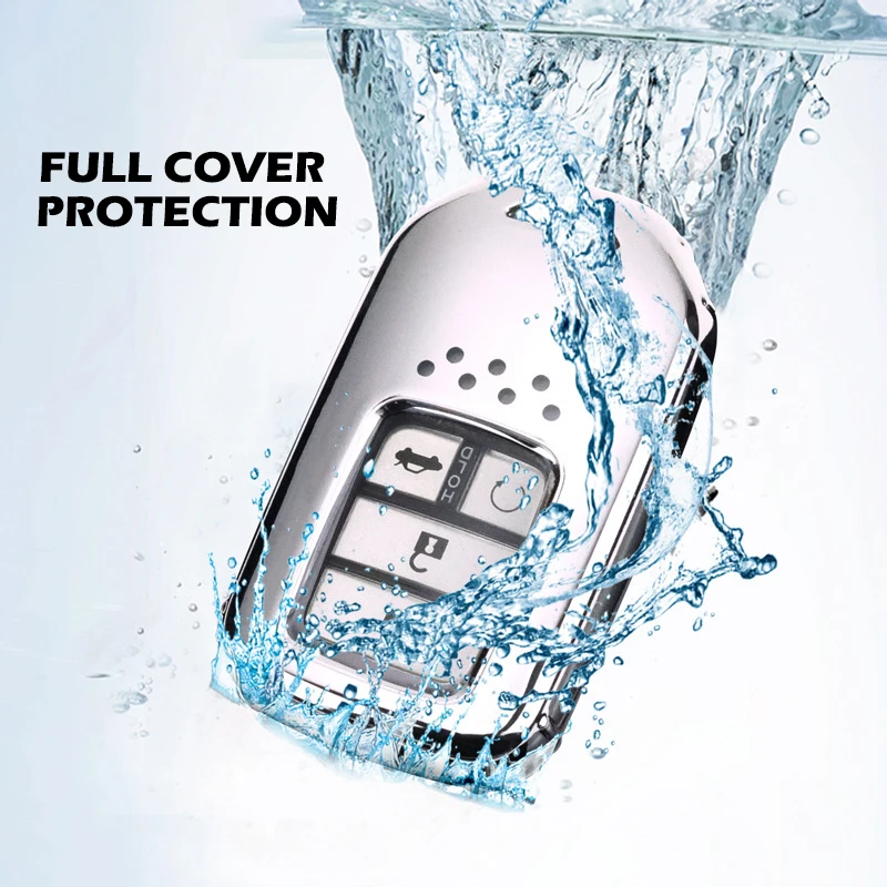 New Soft TPU Full Cover Remote Key Case For Honda Civic City Vezel Accord HR-V CRV Polit Jazz Jade Crider Odyssey Key Protector