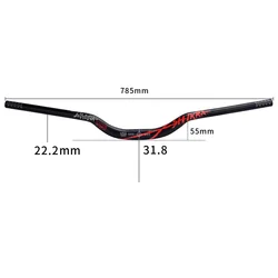 Mtb xc午前自転車スワロー字型ハンドルバー自転車ハンドルバー31.8*785ミリメートルマウンテンバイクのハンドルバー11度backsweep上昇55ミリメートル