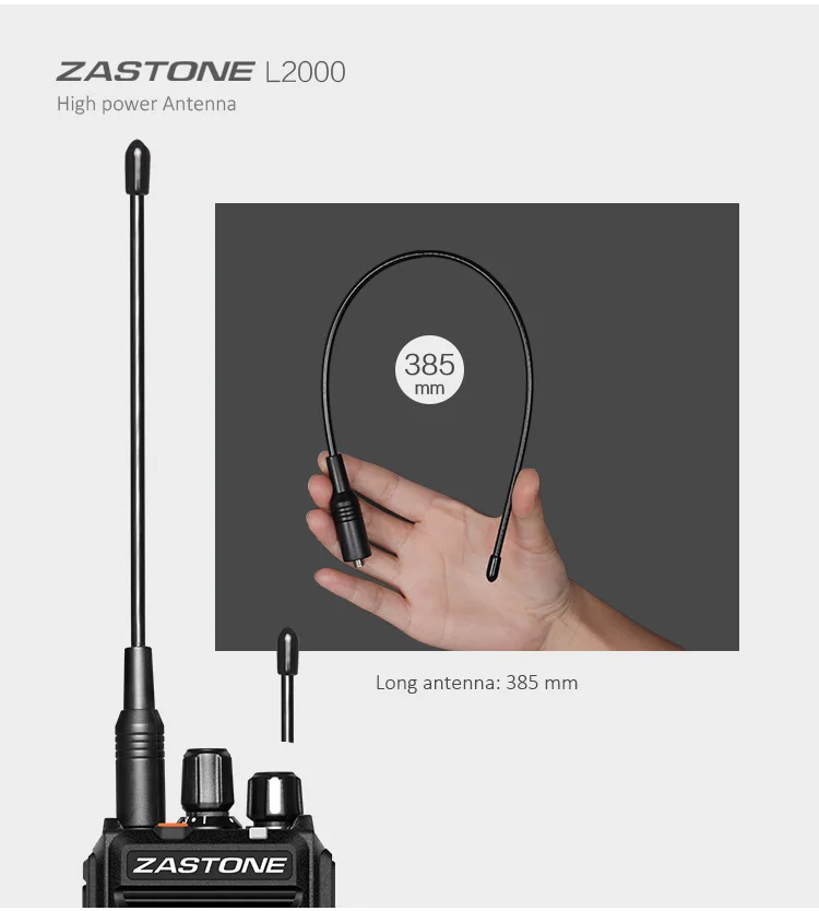 2021 New Zastone L2000 20W Walkie Talkie Uhf Two Way Radio Ham Radio 4000mAh high-power Walkie-Talkie 20km