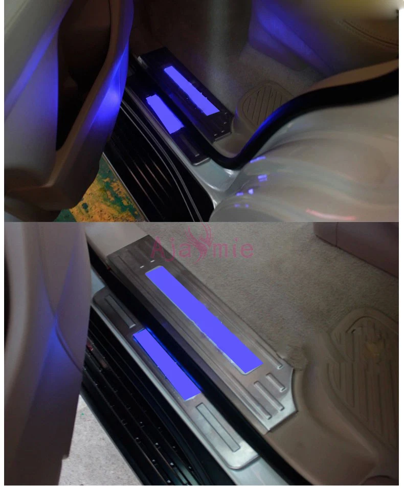 

Car Styling Door Sill Bumper Gate Guard Plate With LED lamps 2008-2018 For Toyota Land Cruiser 200 Accessories