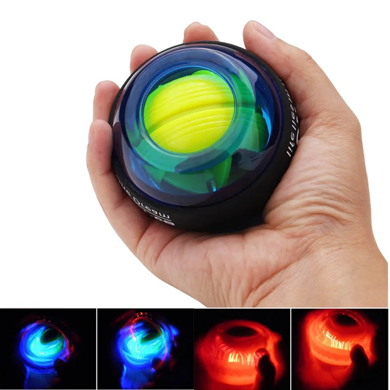 Glowing Wrist Power Gyroscopic Ball LED Wrist Trainer Ball for Stronger Arm Fingers Wrist Bones and Muscle Strengthener Exercise