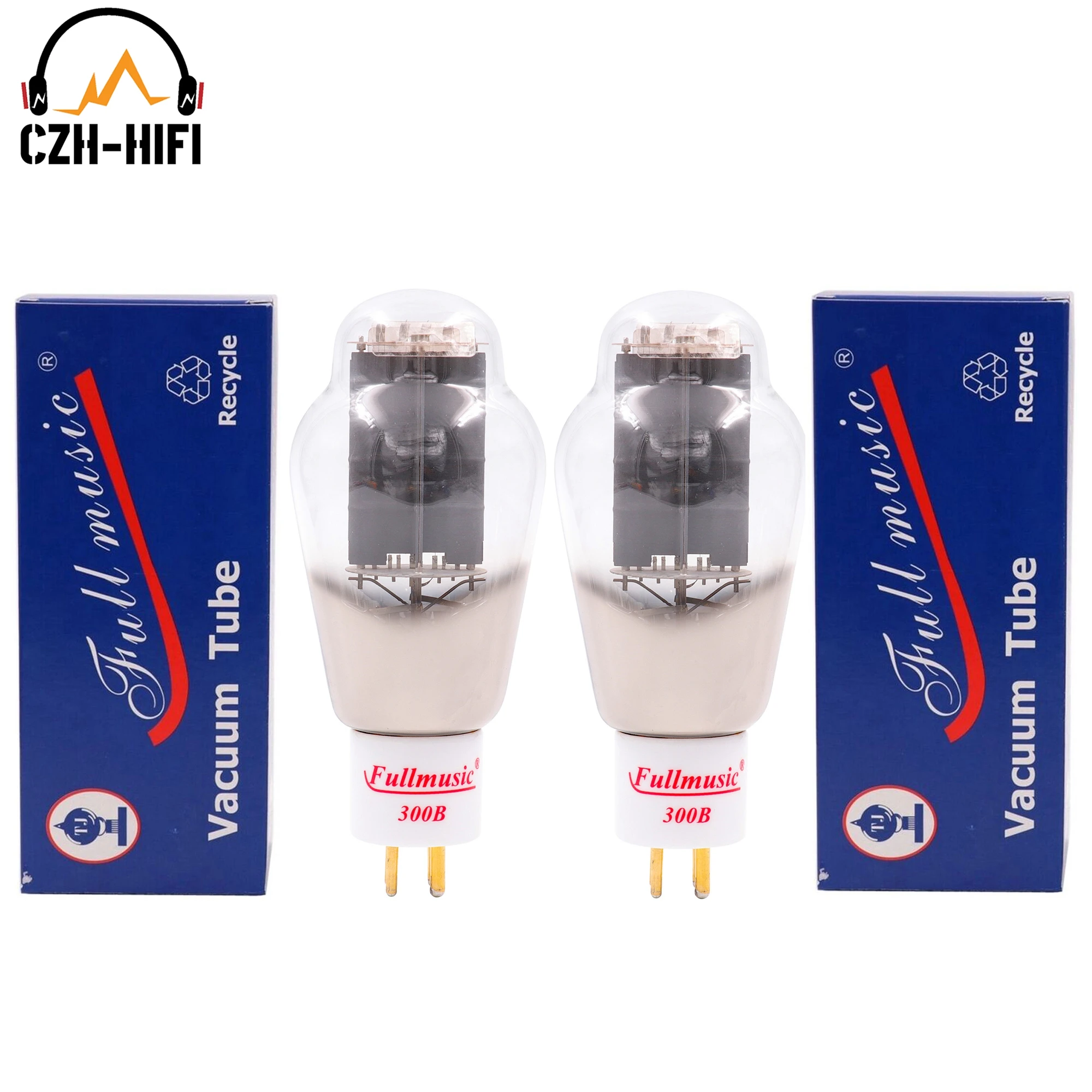 1pair TJ Fullmusic 300B Vacuum Tube Electronic Valve Power Lamp for Vintage Audio Amplifier DIY Matched Tested 12months warranty