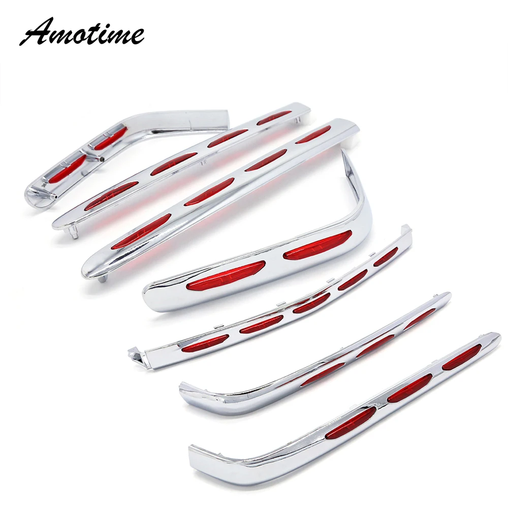 

Motorcycle Chrome Fairing Saddlebag Light Accents Fit Honda Goldwing 1800 GL1800 2001-2011 02 03 04 05 06 07 08 09 10 Left righ