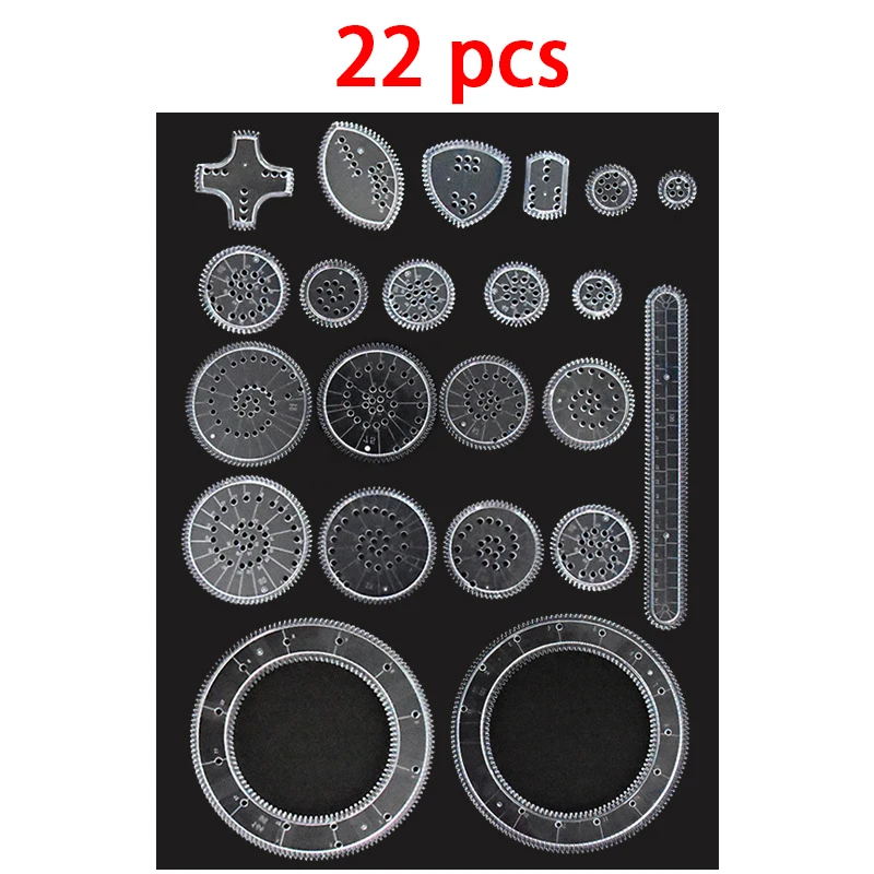 Juego de diseño de espirógrafo de engranaje clásico, regla geométrica mágica, Kits de plantillas para niños, Arte Creativo DIY, pintura artesanal, juguetes de dibujo