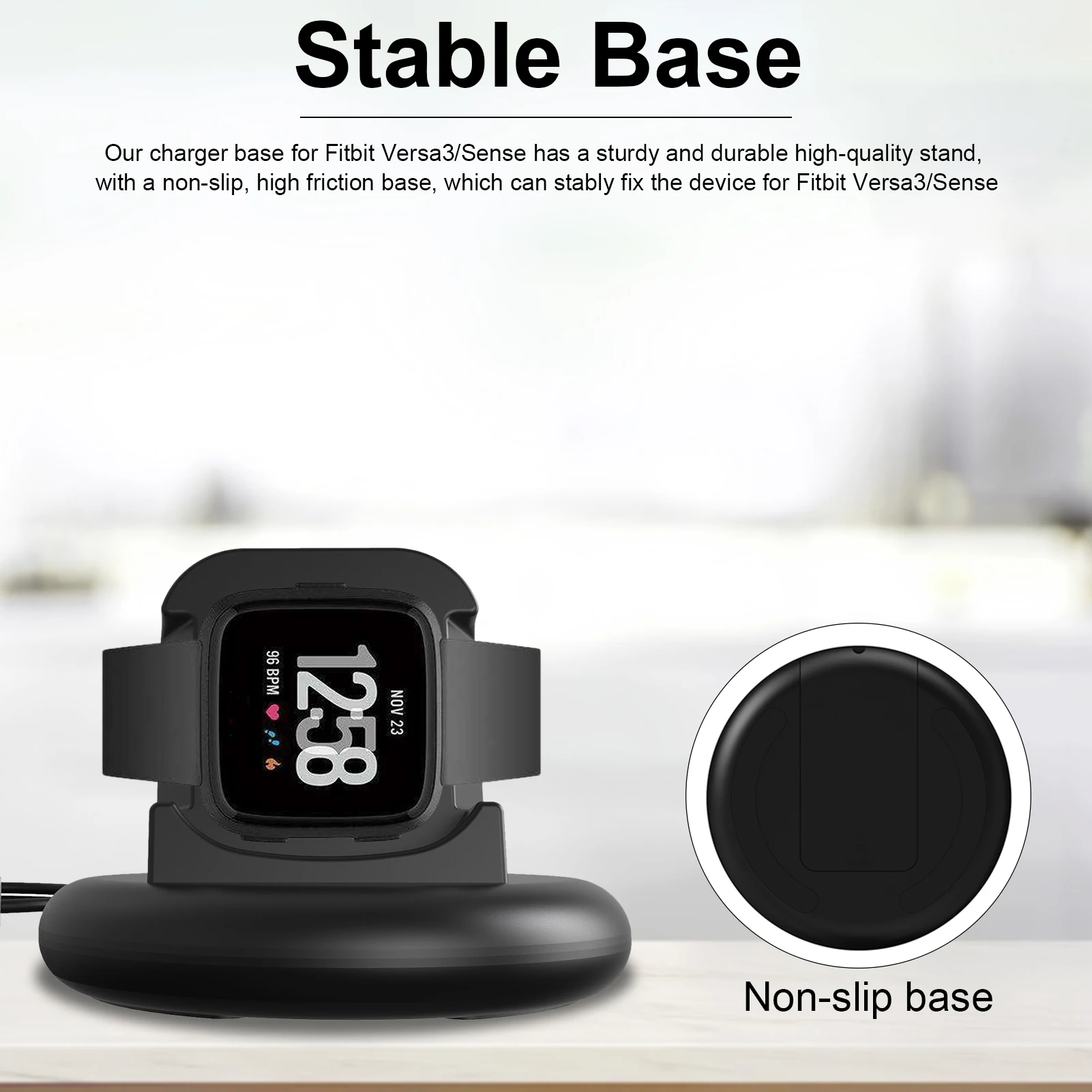 1m USB Charger For Fitbit Versa3/ Sense Smart Watch Charging Base Station Dock for fitbit versa 3 Watch Charge Cable Adapter