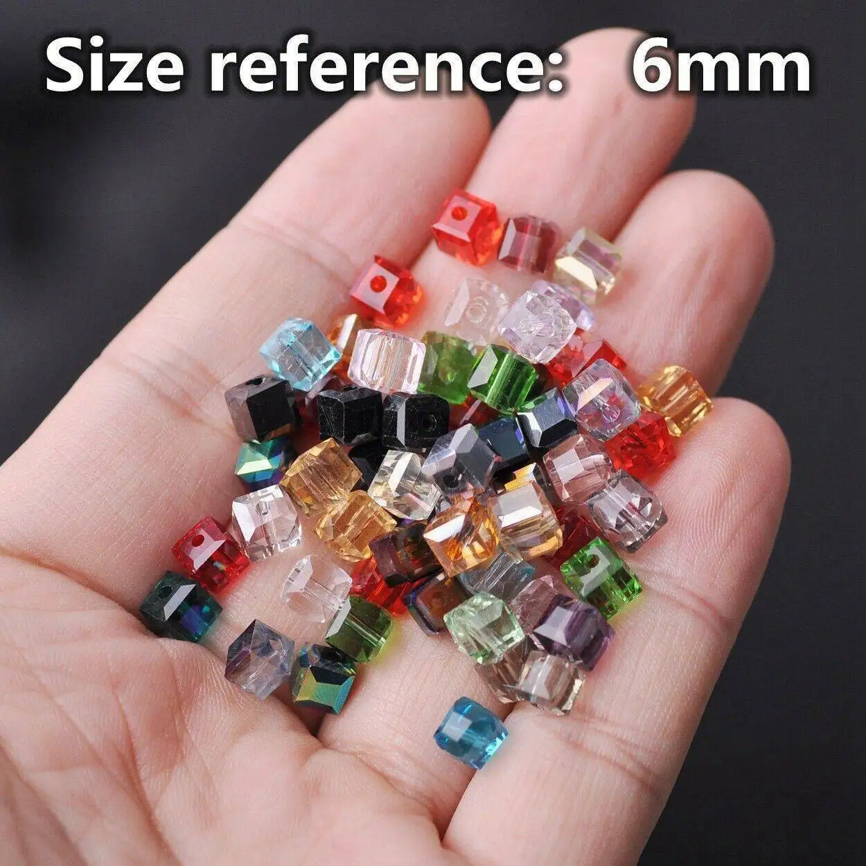 3mm 4mm 6mm 8mm 10mm Cube Square Faceted Czech Crystal Glass Loose Crafts Beads Wholesale Lot for Jewelry Making DIY Craft Part2