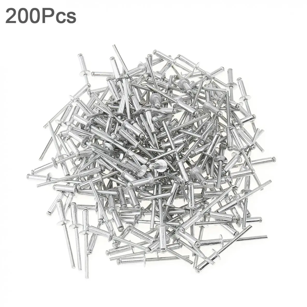 200 шт. M4x13mm алюминиевая заклепка пистолет сердечником клепки Break оправки для ногтей с грибовидной головкой и полированный хром поверхности Новые