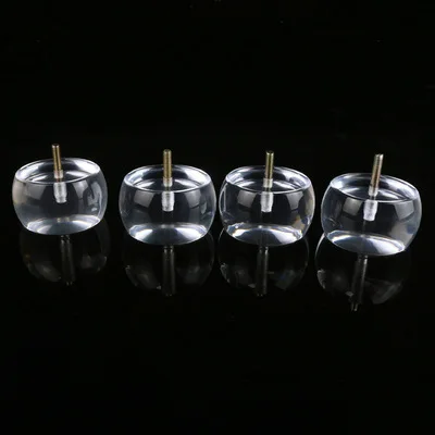 4Pcs Furniture Legs Oblate Transparent Acrylic Sofa Feet, For Replacement Stool Cabinet Bedside Table Furniture Accessories