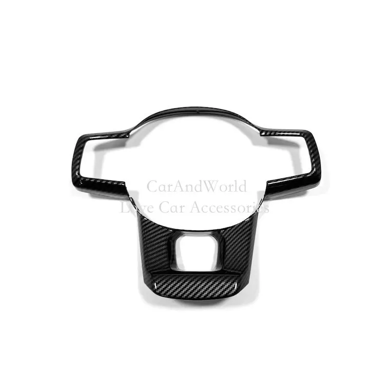 Carbon Fiber Steering Wheel Button Panel Cover Insert Protector Trims Car Interior Accessories For Kia Carnival KA4 2021-2025