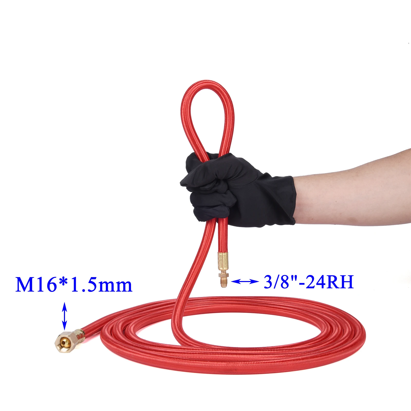 4M/13ft 7.8M/25.6ft WP9F 9FV TIG Welding Torch Soft Hose Cable Wires M16*1.5mm