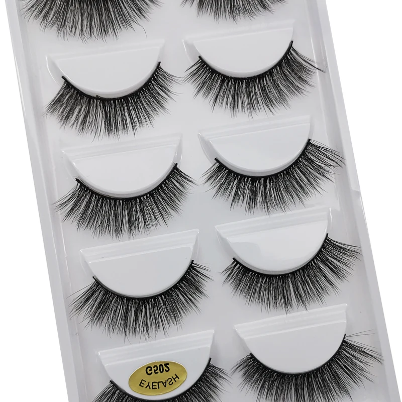 3/5 Pairs 3D Mink False Eyelashes, Natural Look