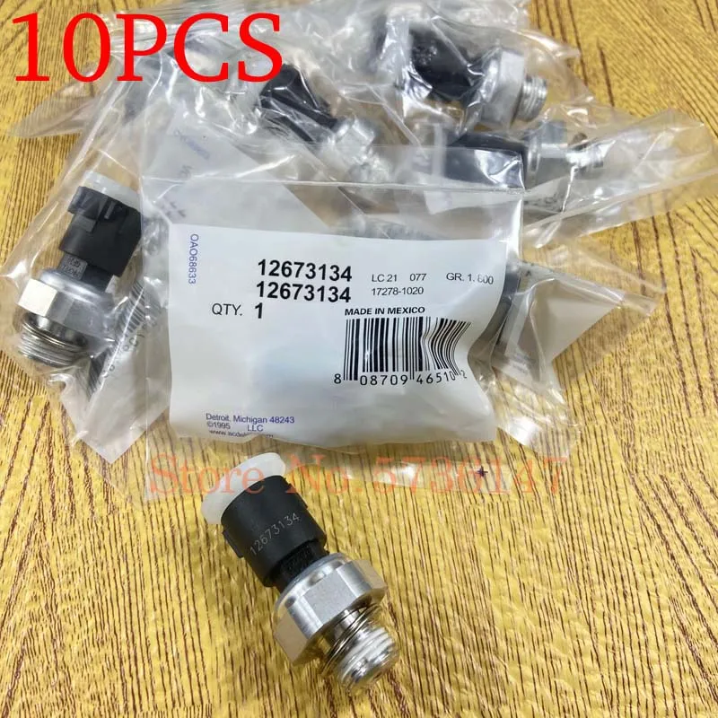 10PCS Engine Oil- Pressure Sensor For Chevrolet Impala Silverado Cadillac Saab Hummer H2 H3 Pontiac G8 GMC OEM#12673134 12621234