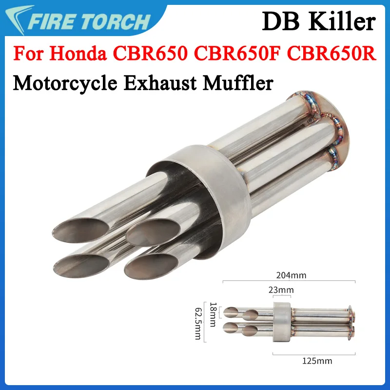 

Slip On For CBR650 CBR650R CBR650F CBR 650 Motorcycle Exhaust Escape Modified System Removable DB Killer Original Moto Muffler