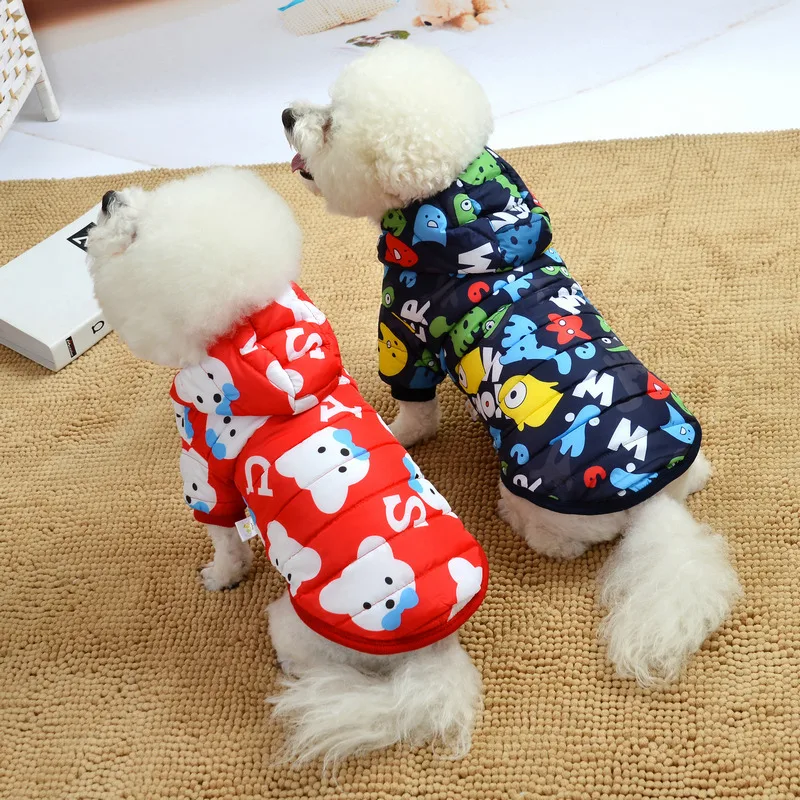 Warm Dog Clothes For Small Dog Windproof Winter Pet Dog Coat  Dog Jumpsuit Puppy Outfit Vest Jumpsuit For Chihuahua Clothes