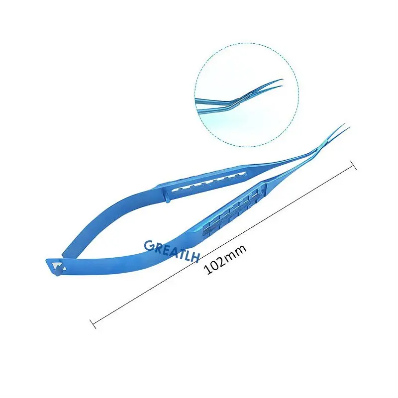 التيتانيوم 102 مللي متر Capsulorhexis ملقط العيون الجراحية