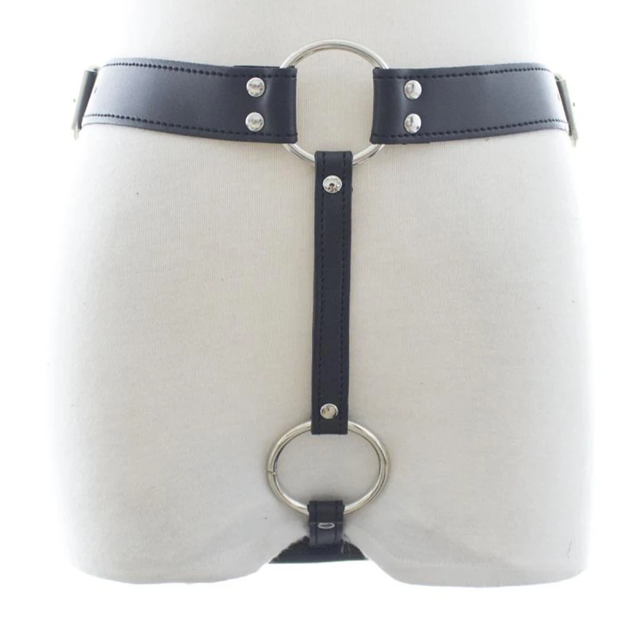 Leather Anal Plug Panties Harness,BDSM Bondage for Butt Plug,Male Chastity Belt,Adult Sex Toys For Men